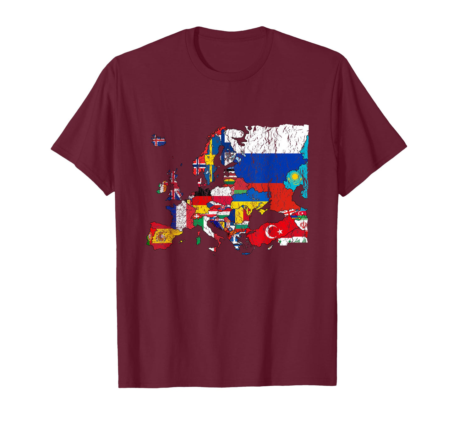 Europe Map with Flags T-Shirt T-Shirt