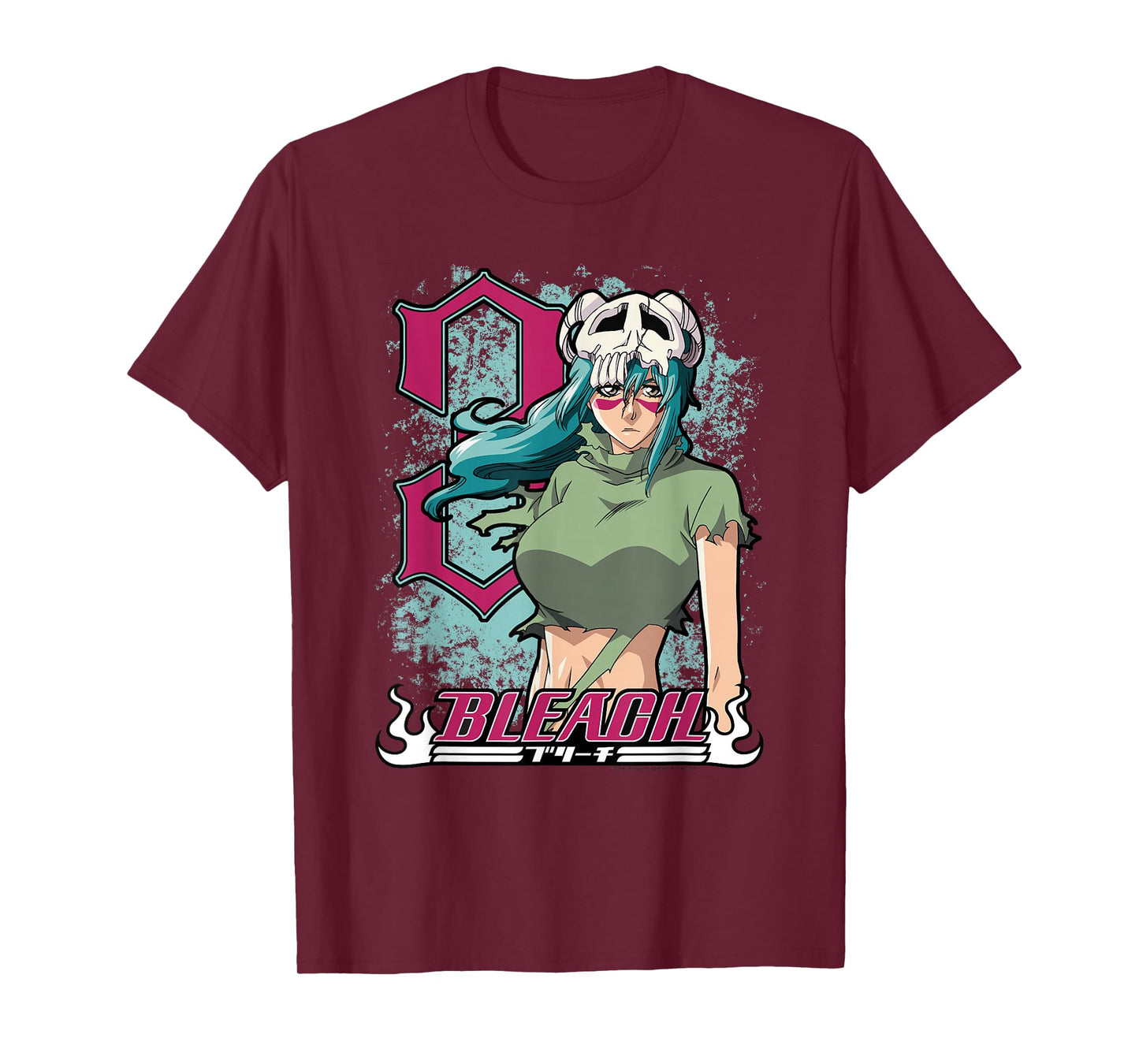 Bleach Neliel 3 with Splatter and Logo Anime T-Shirt