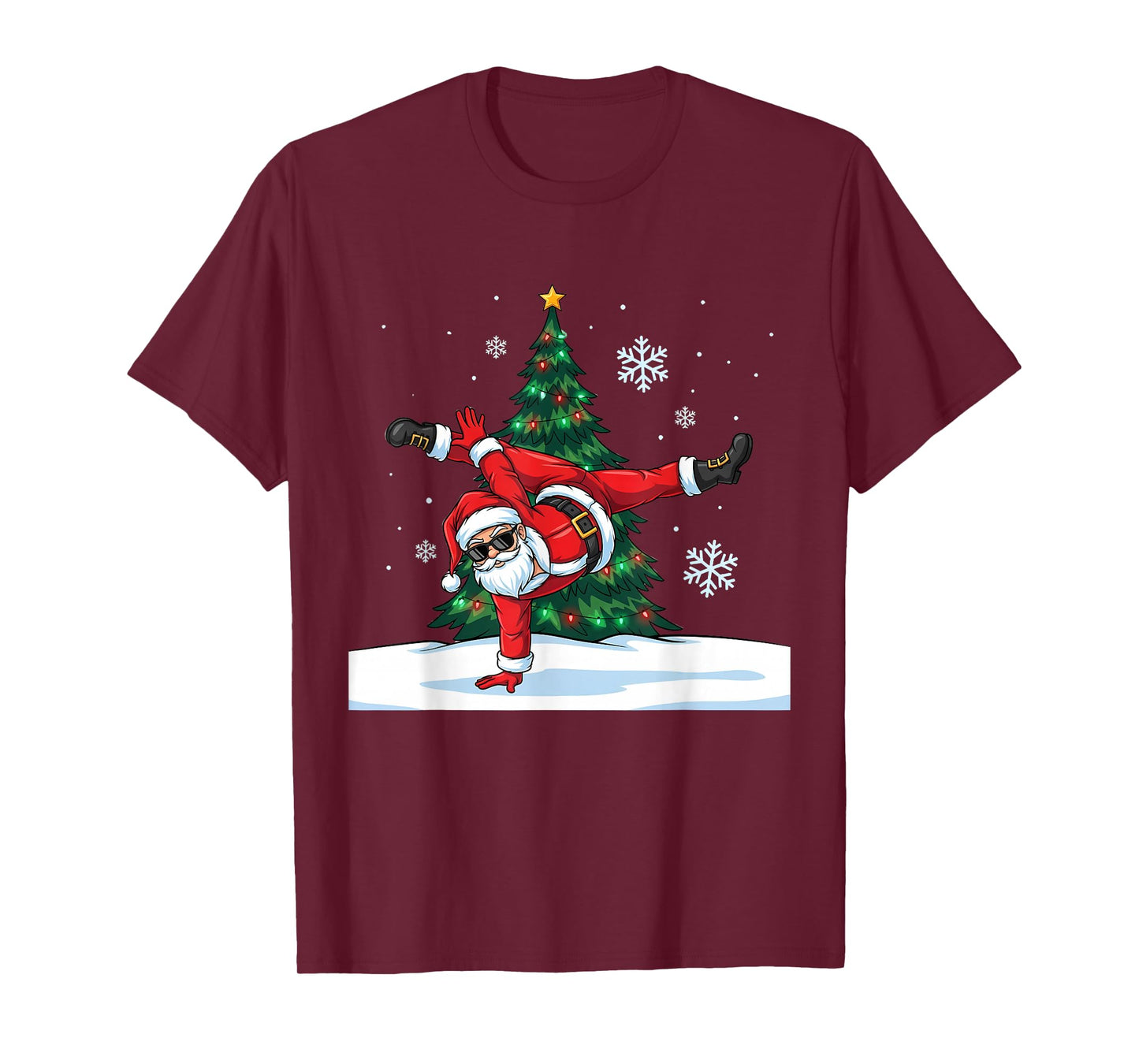 Merry Christmas Santa Playing Gymnastics Sport Lovers T-Shirt