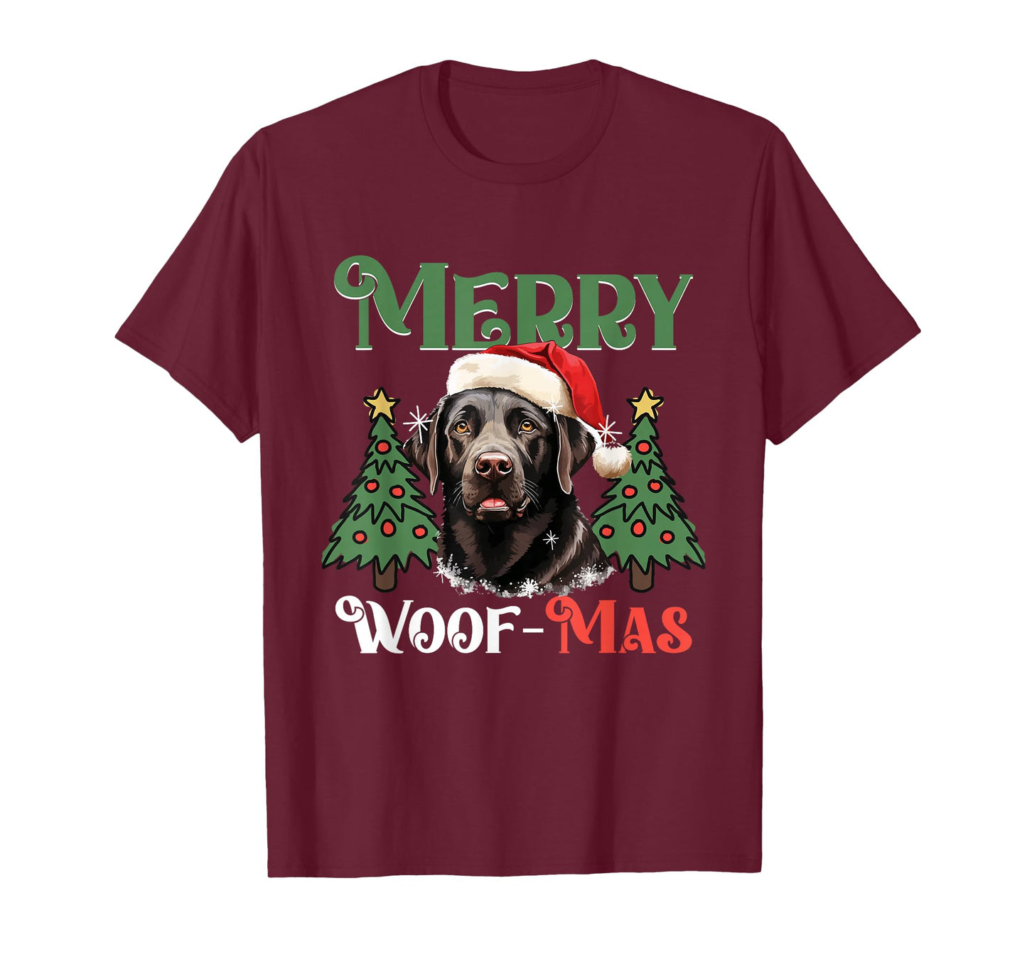 Labrador Retriever Merry Woof-mas Christmas X-mas T-Shirt