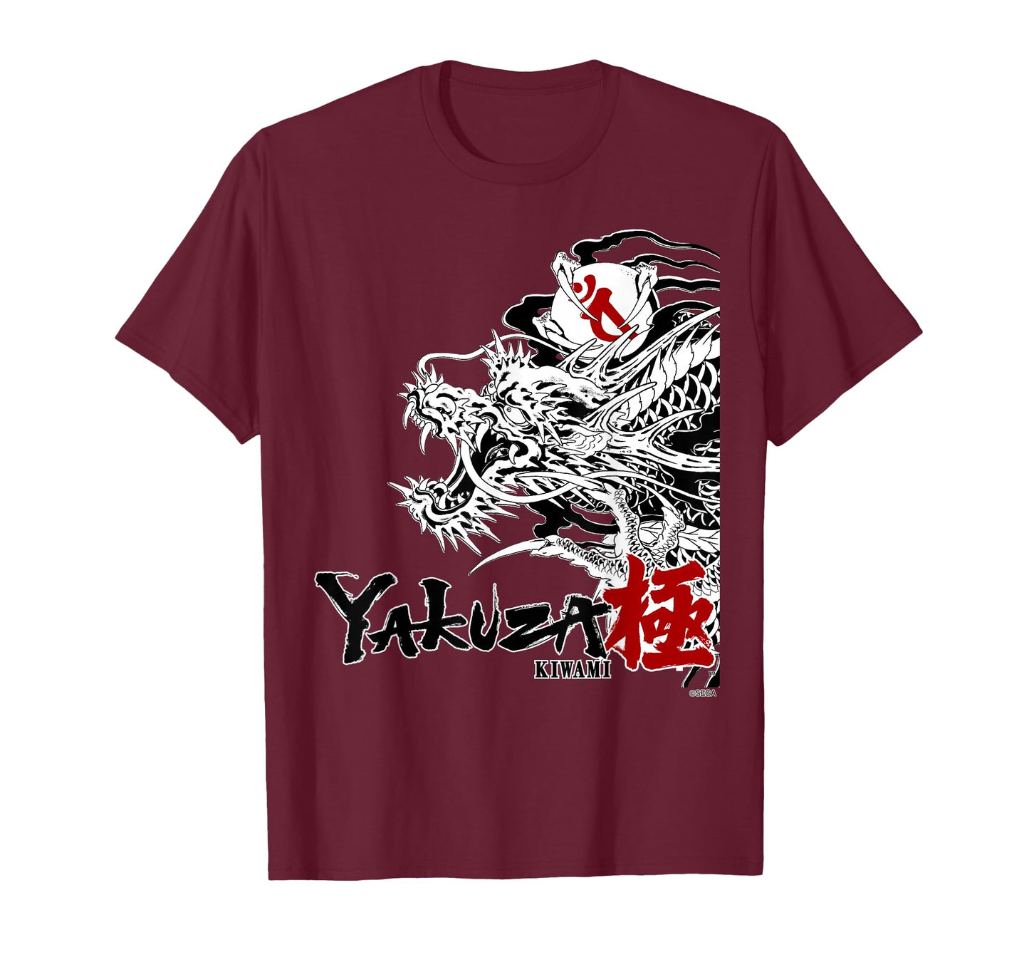 SEGA Like a Dragon & Yakuza Kiwami Unisex-Adults T-Shirt, Black, Small, Short Sleeve, Modern Classic Fit, Crew Neck, Cartoon Anime Theme