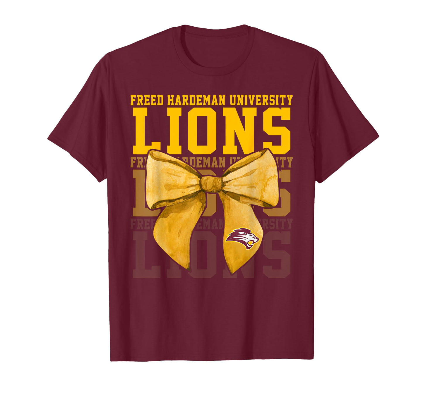Freed-Hardeman University Lions Bow Vintage Athletics Girls T-Shirt