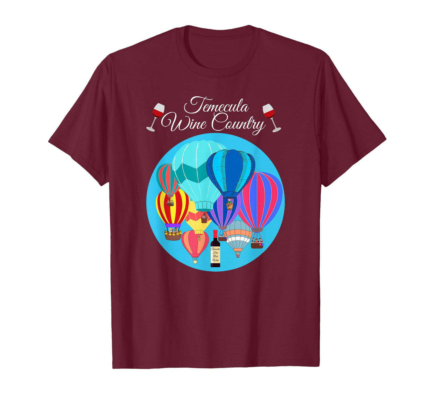 Temecula Wine Country balloon Women colorful Tee T-Shirt
