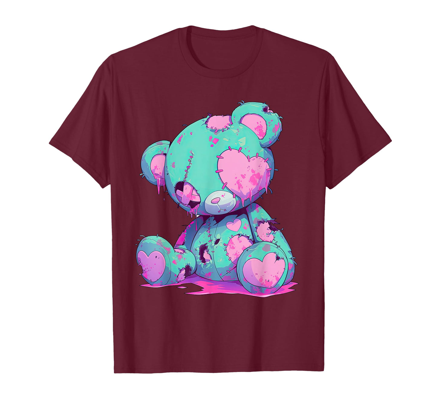 Kawaii Pastel Goth Creepy Cute Witchy Zombie Teddy Bear T-Shirt