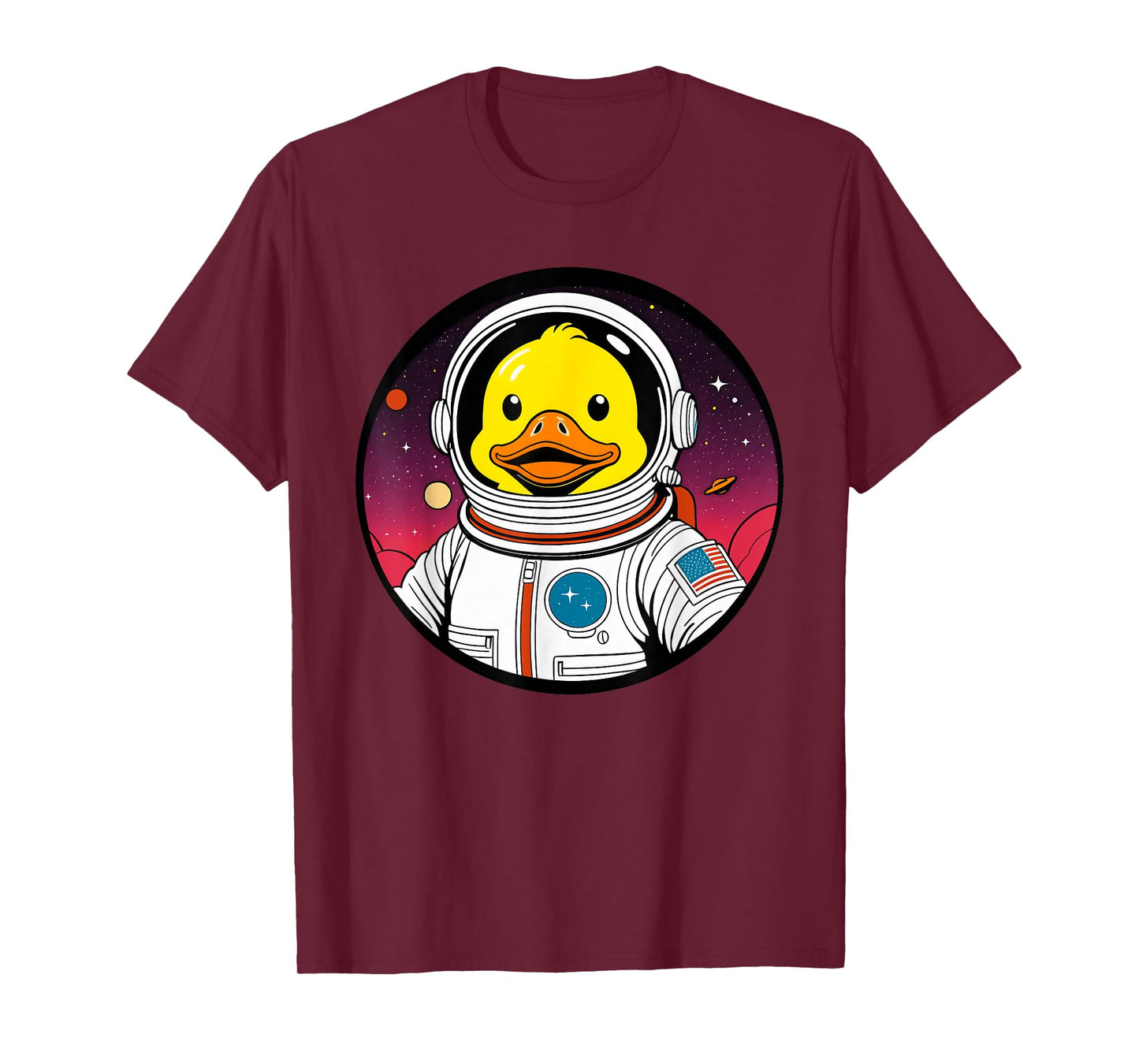 Cute Rubber Duck Space Astronaut Duck Lovers Men Women Kids T-Shirt