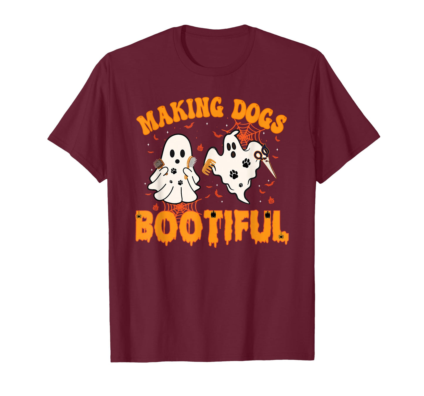 Making Dogs Bootiful Cute Dog Groomer Pet Grooming Halloween T-Shirt