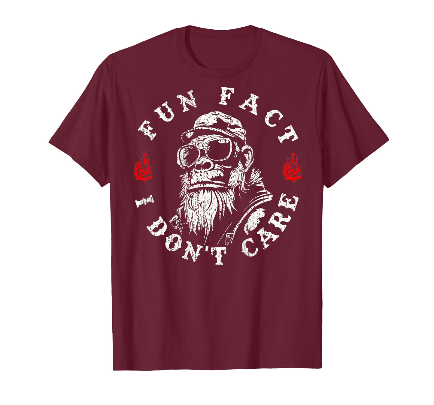 Fun Fact I Don't Care Cool Grandpa Swag Gorillas (ON BACK) T-Shirt