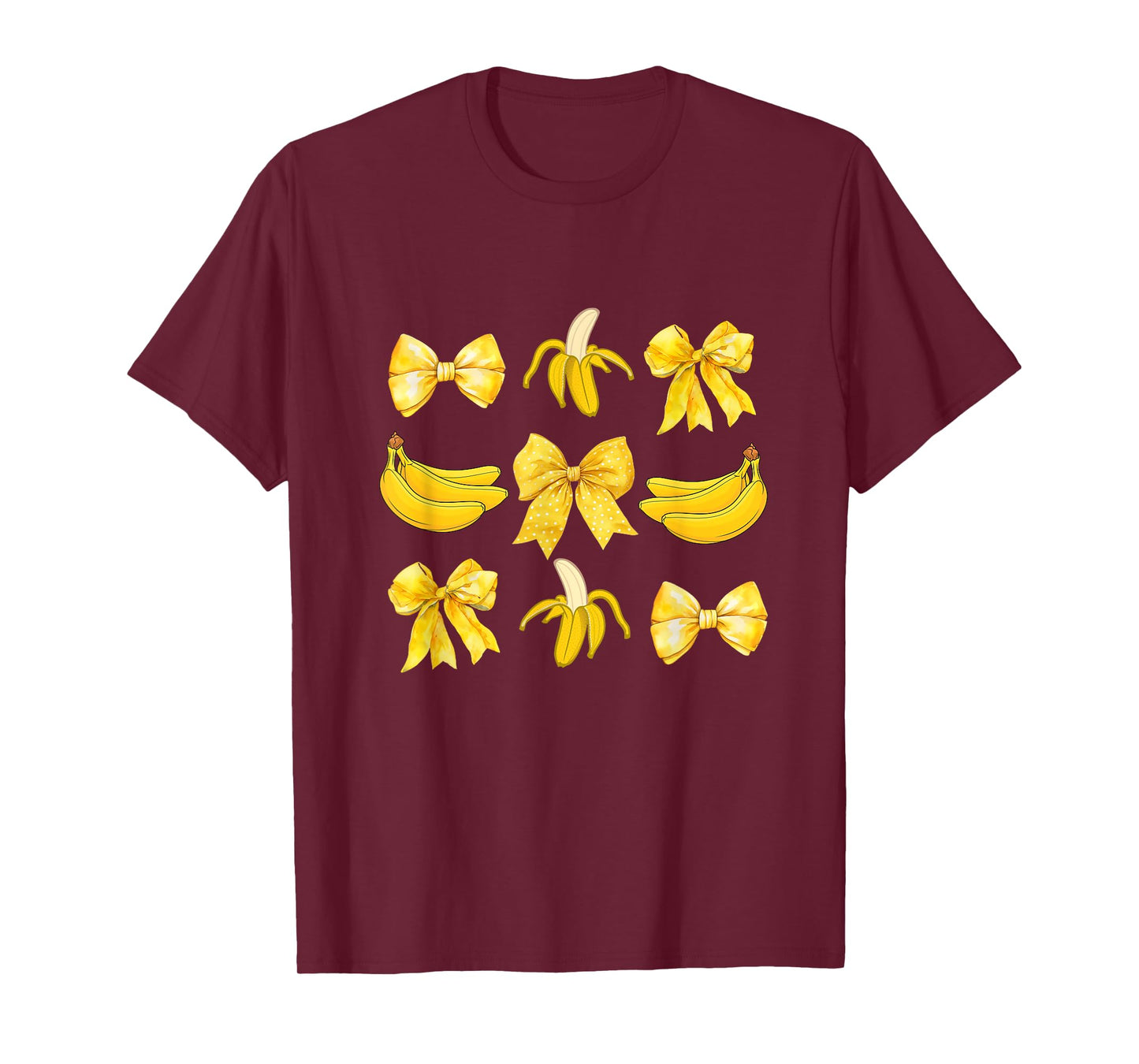 Banana Coquette Bow Yellow Bananas Festival Girls Women T-Shirt