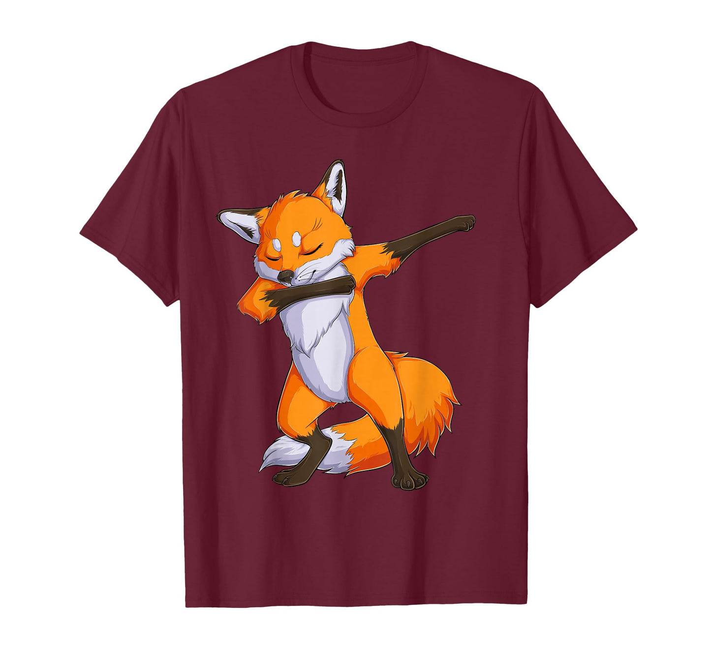 Fox Dabbing Fox Funny Animal Foxes Lover Boys Girls Kids Men T-Shirt Small