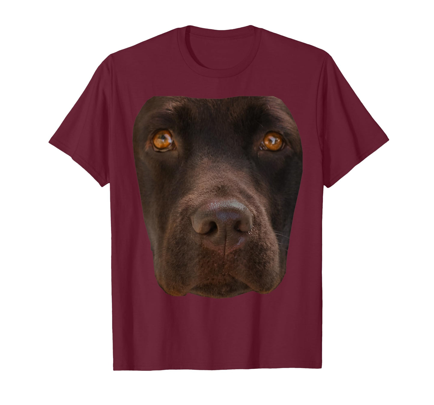 Chocolate Lab Lovers Dark Brown Dog Face Costume T-Shirt