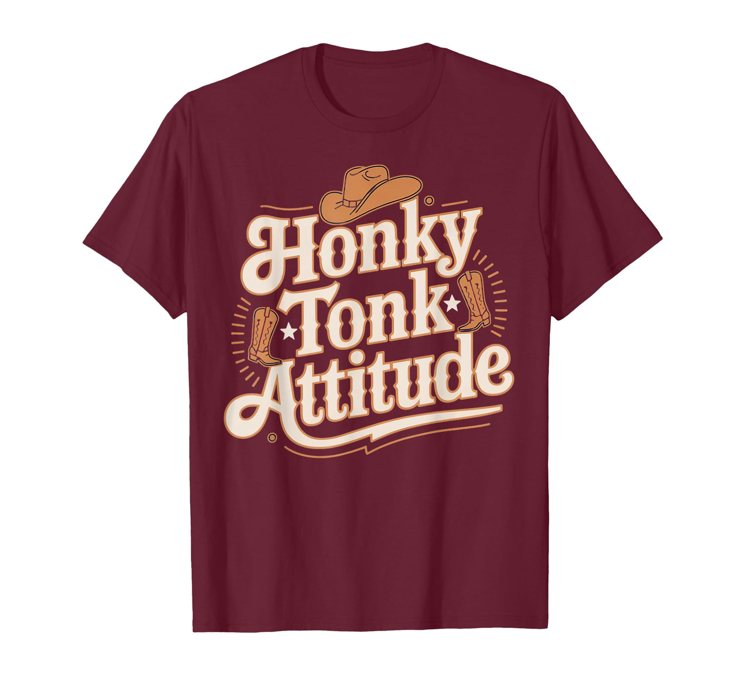 Honky Tonk Attitude Western Farm Musician Honky Tonk T-Shirt