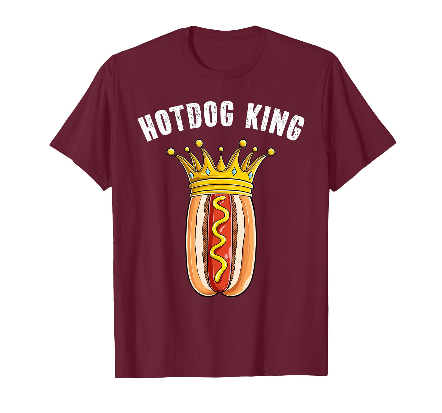Hotdog King Cool Sausage Hot dog Food Lover Men Boys T-Shirt