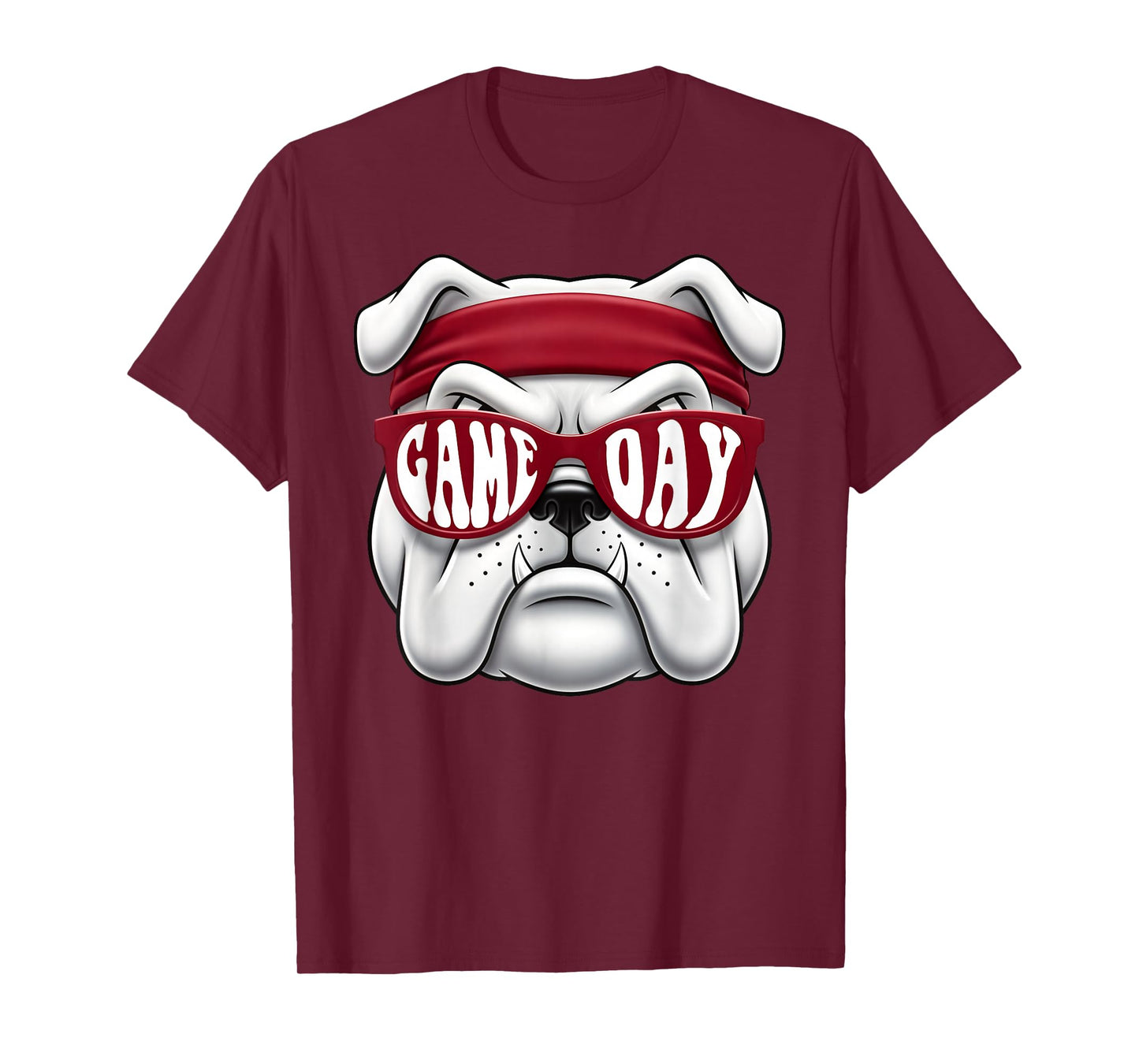 Cool English Bulldog with Sunglasses Game Day for Men Women T-Shirt