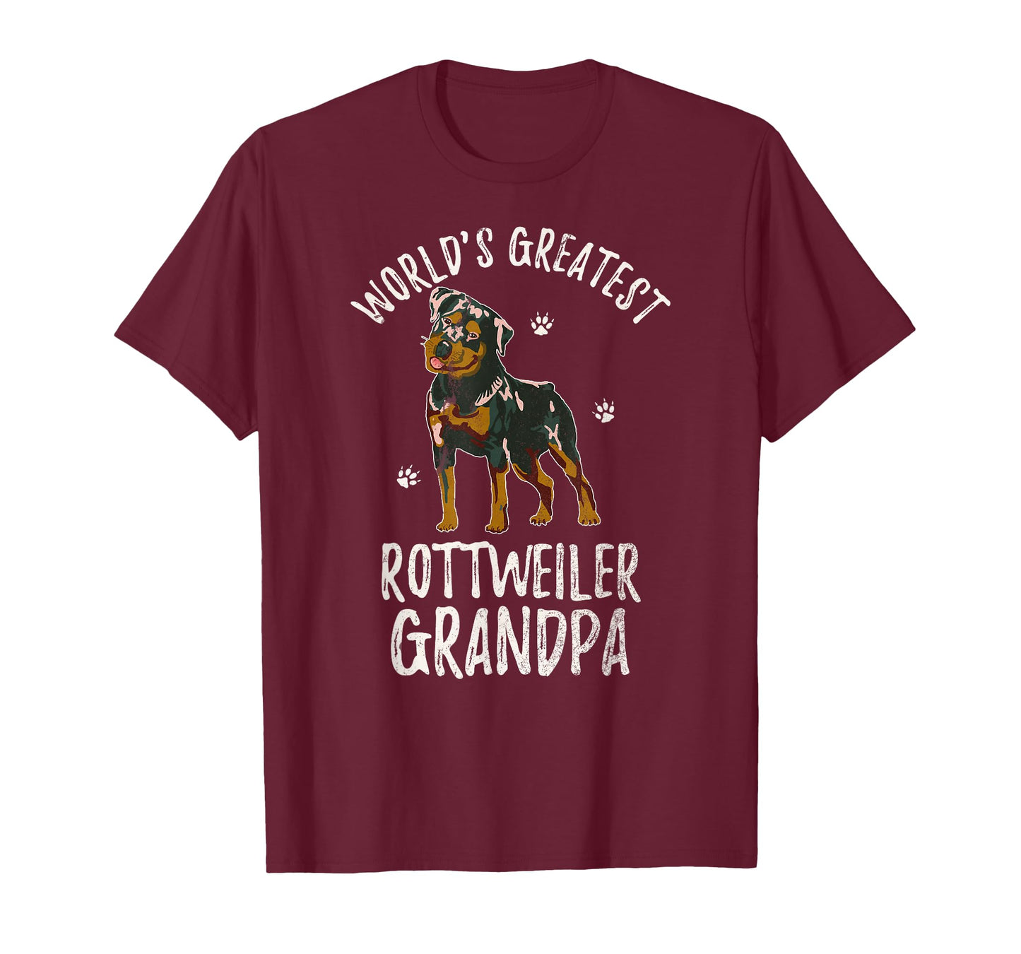 World's Greatest Rottweiler Grandpa Funny Rottie Puppy Lover T-Shirt