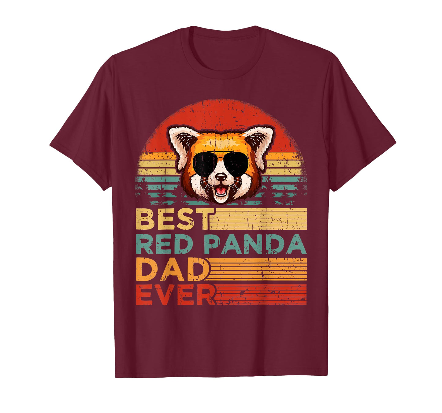 Mens Vintage Best Red Panda Dad Ever Funny Red Panda Father's Day T-Shirt