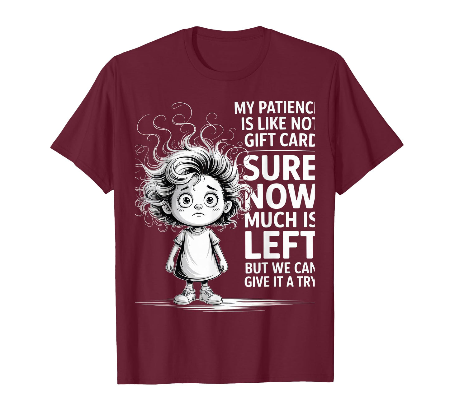 Funny Patience Gift Card Quote Retro Grumpy Outfit for T-Shirt