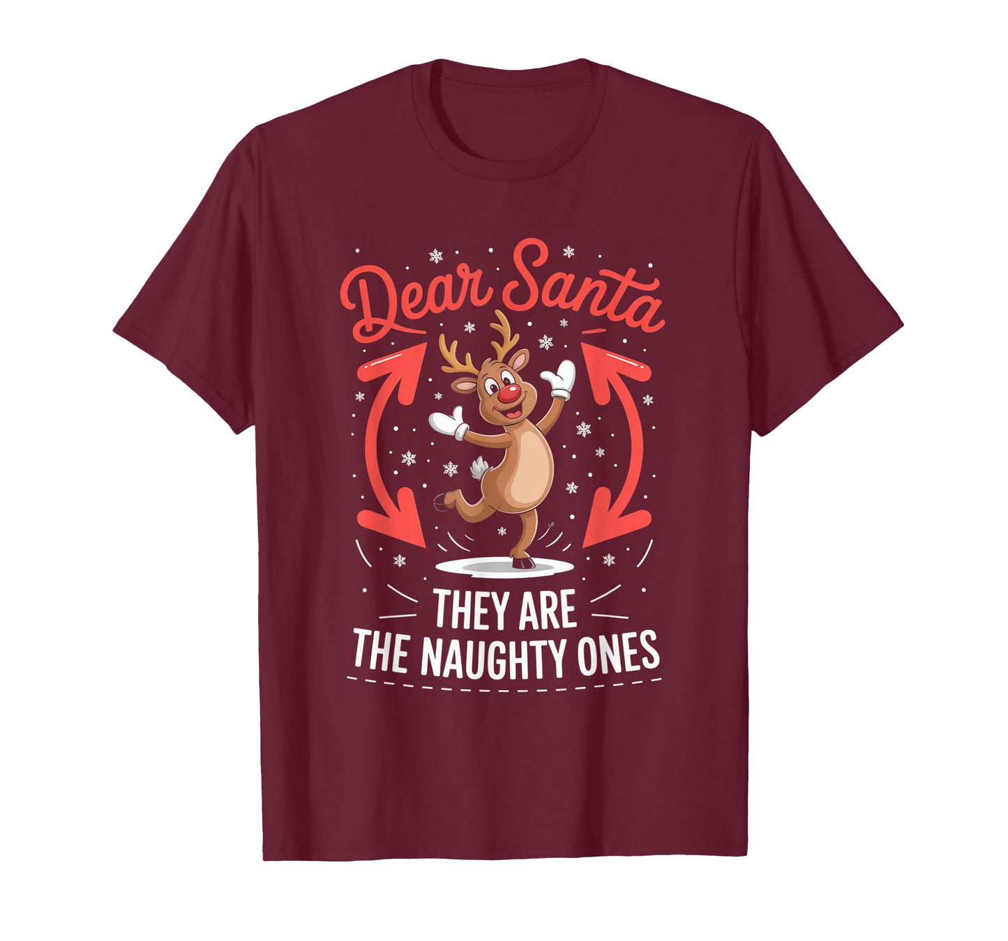 Dear Santa They are The Naughty Ones Funny Christmas Winter T-Shirt