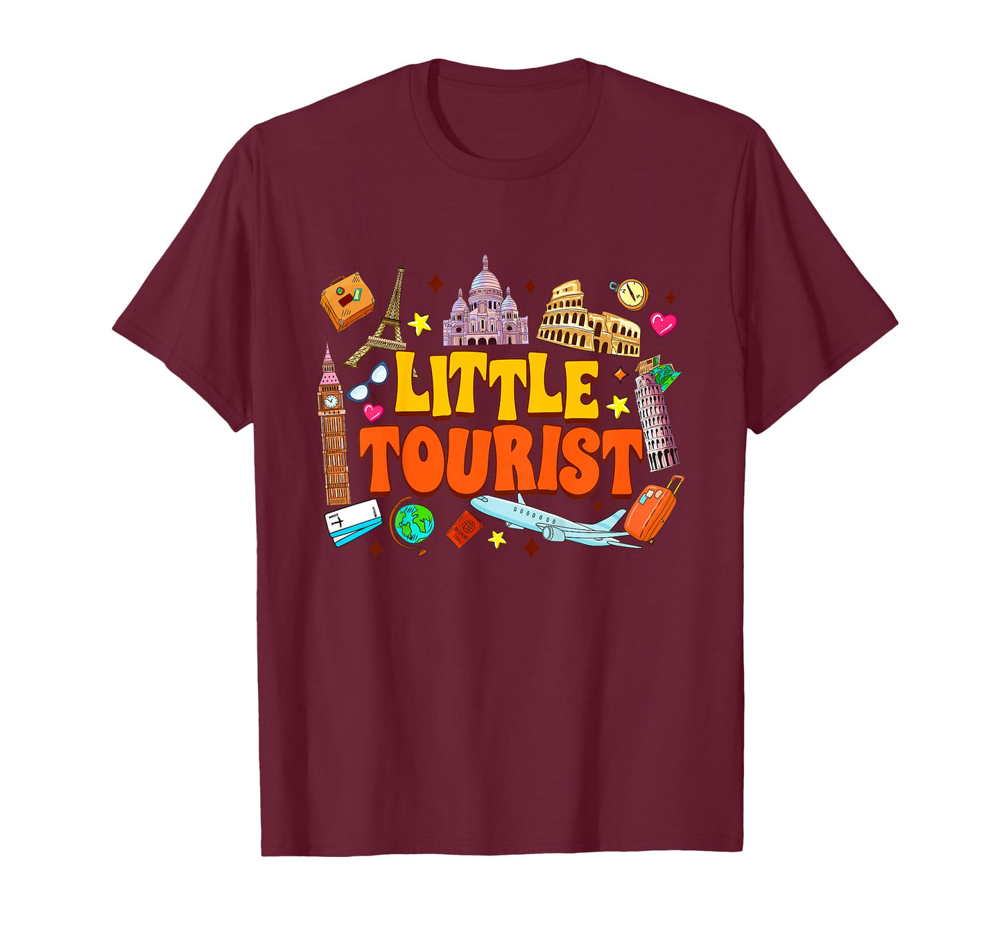 Kids Traveling Lover Europe Vacation London Paris Little Tourist T-Shirt
