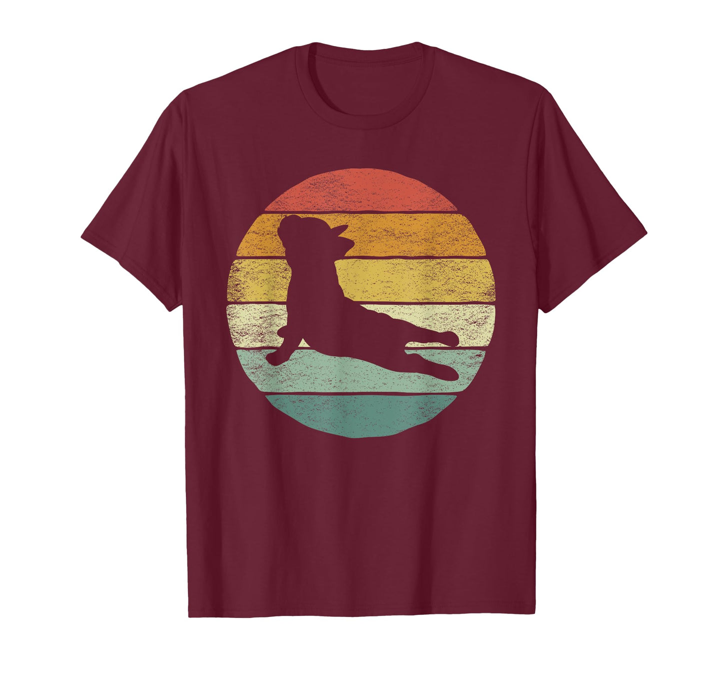 Vintage Retro French Bulldog Shirt Yoga Funny French Bulldog T-Shirt for Men Women Girls Kids