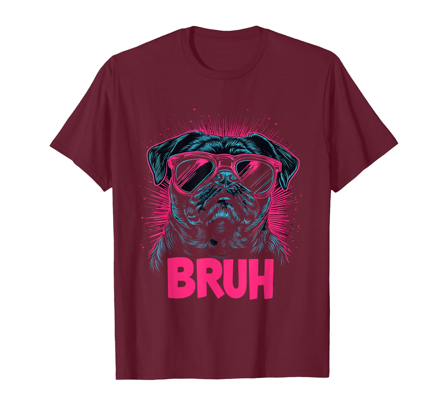 Pug says Bruh, Adorable Dog Funny Humor Fashion Men Kids T-Shirt