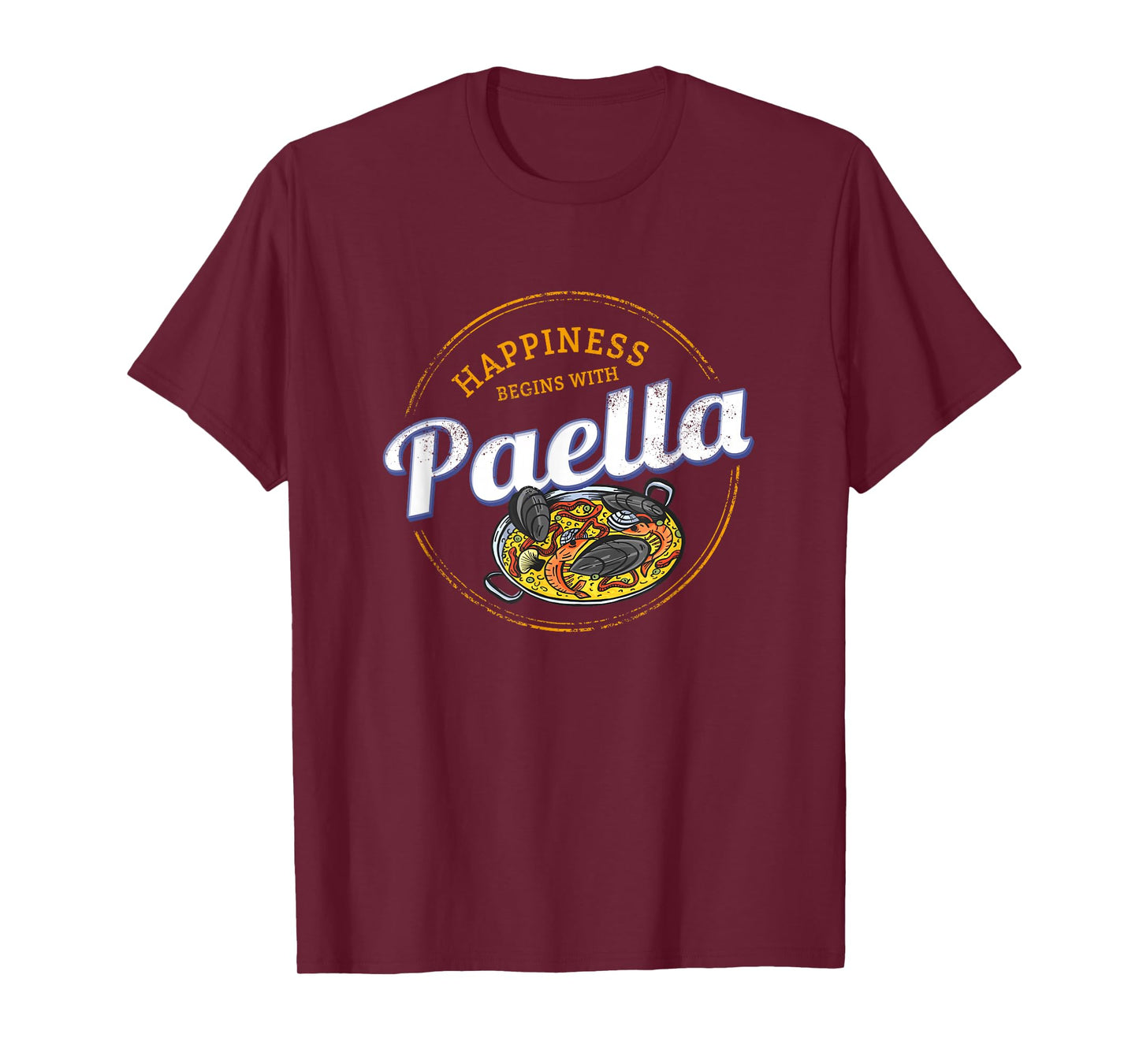 Paella Snack Vintage Spain Retro Paella Pan Souvenir T-Shirt