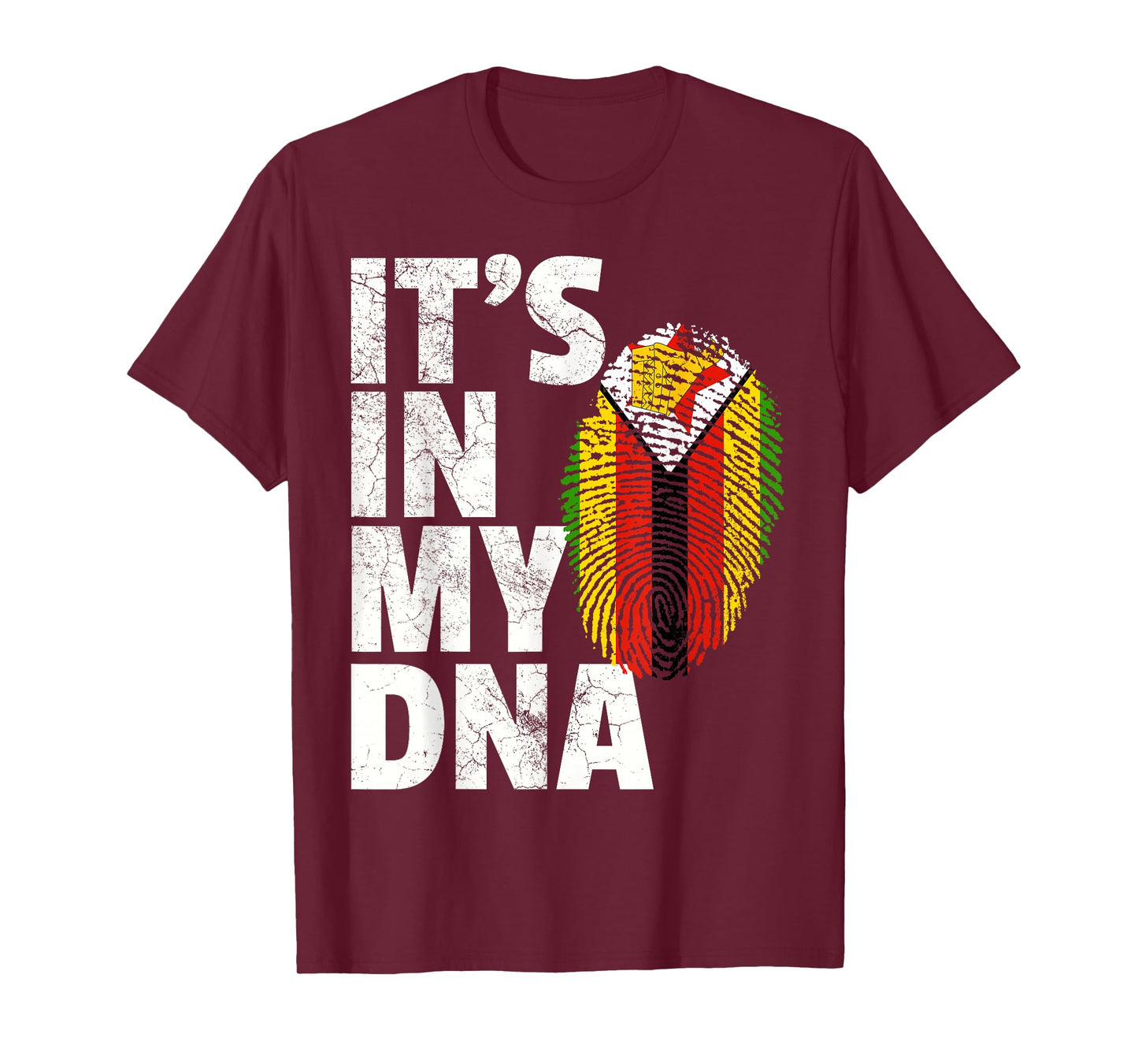 IT'S IN MY DNA Zimbabwe Flag Pride National Country Roots T-Shirt