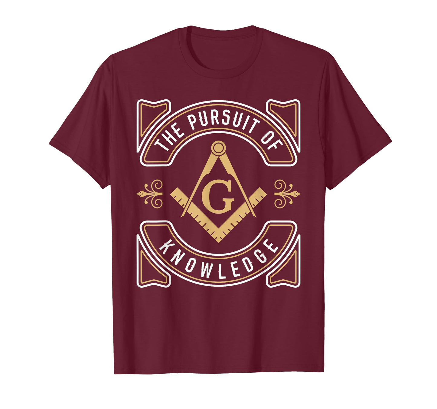 The Pursuit Of Knowledge Mason Fraternal SMIB Freemason T-Shirt