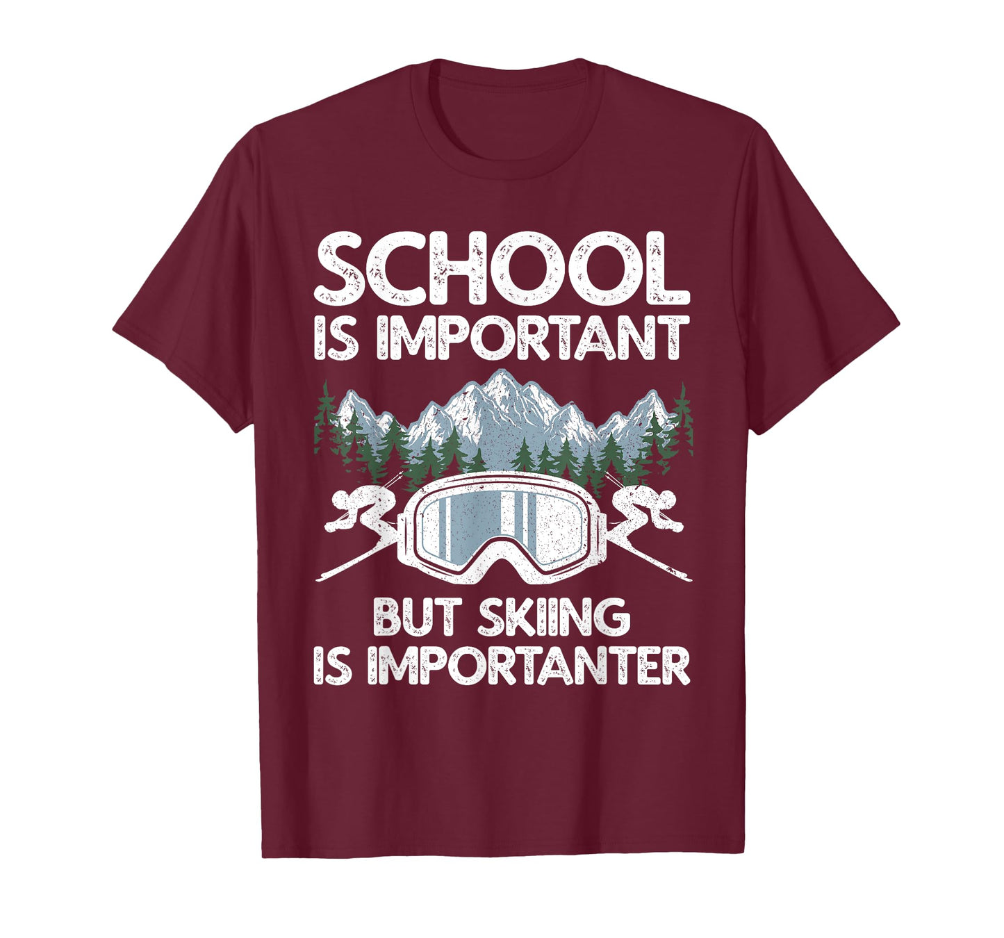 Funny Skiing Design For Men Women Skier Ski Skiing Lovers T-Shirt