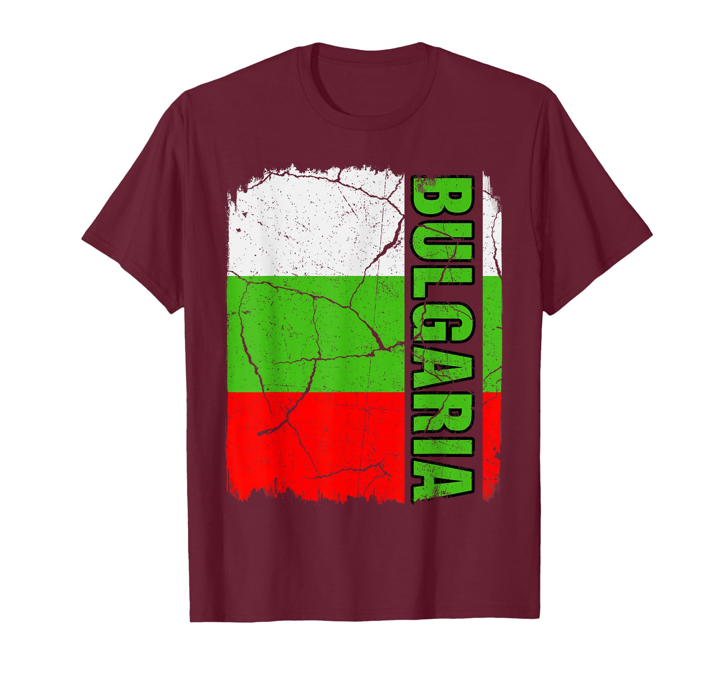 Vintage Bulgarian Flag Bulgaria Pride Roots Heritage Gift T-Shirt