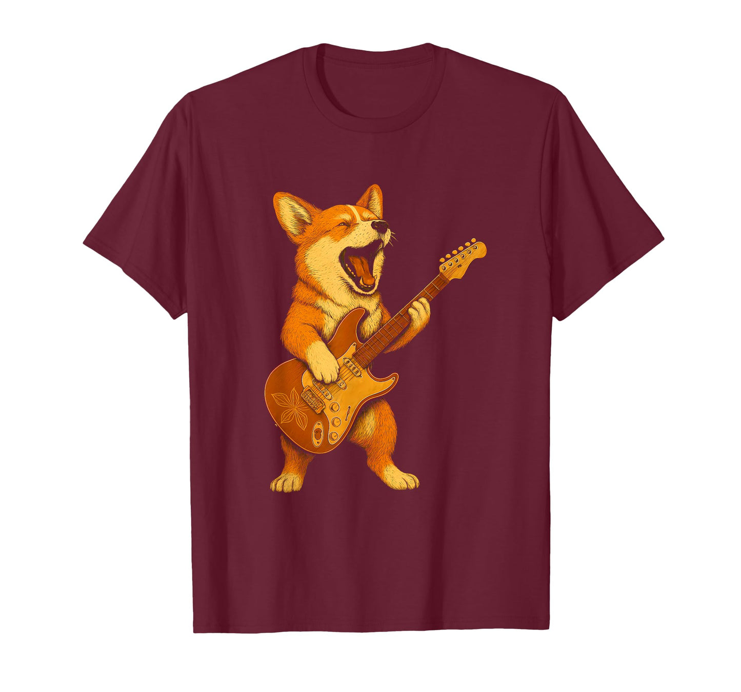 Corgi Playing Electric Guitar T-Shirt