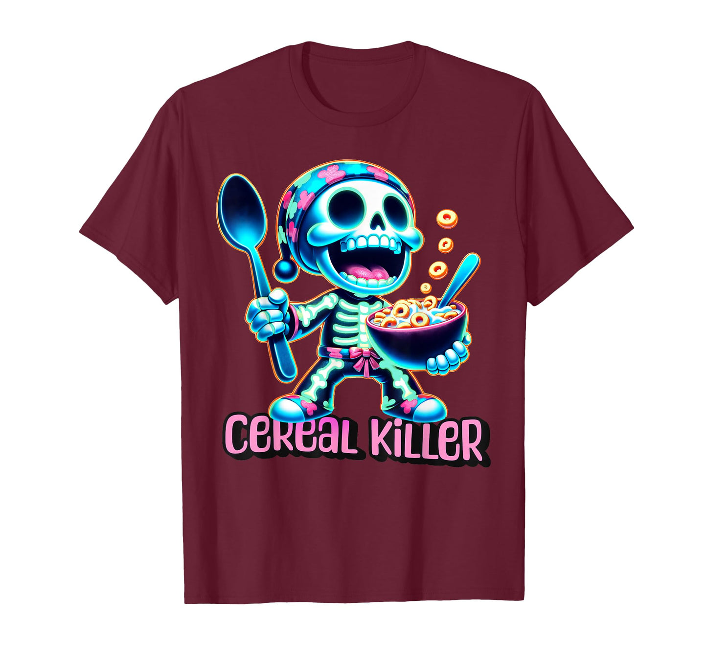 Halloween Costume Cereal Killer Funny Breakfast Cereal Lover T-Shirt