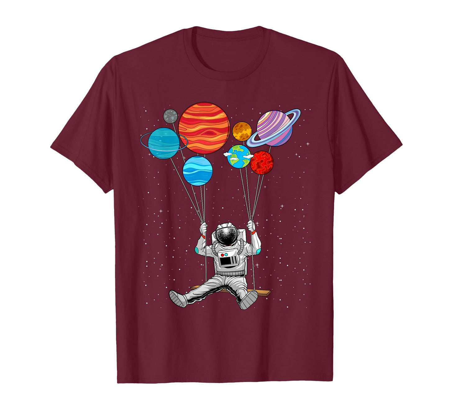 Space Themed For Men Women Outer Space Moon Galaxy Astronaut T-Shirt