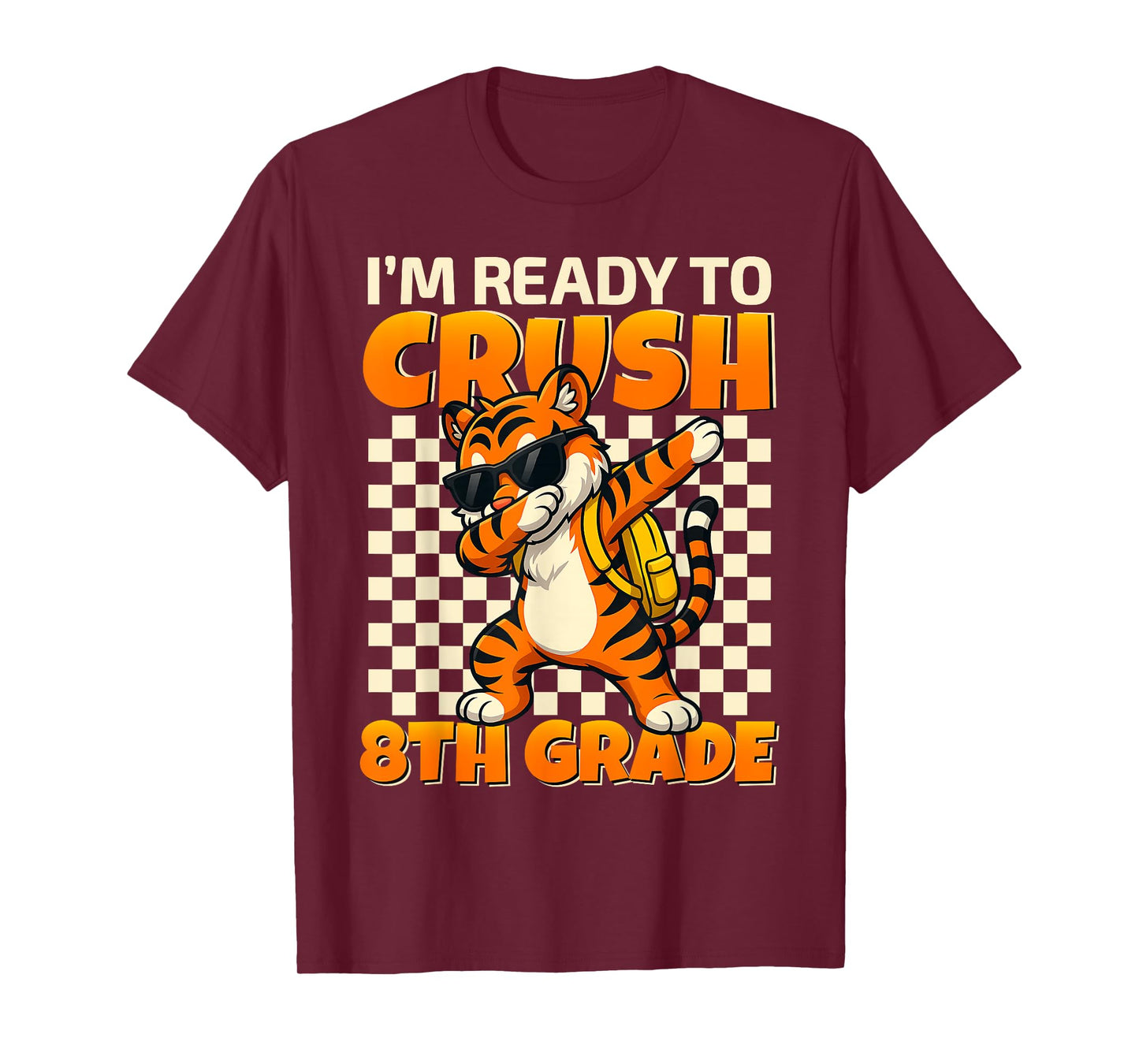 I'm Ready To Crush 8th Grade Dabbing Tiger Back To School T-Shirt