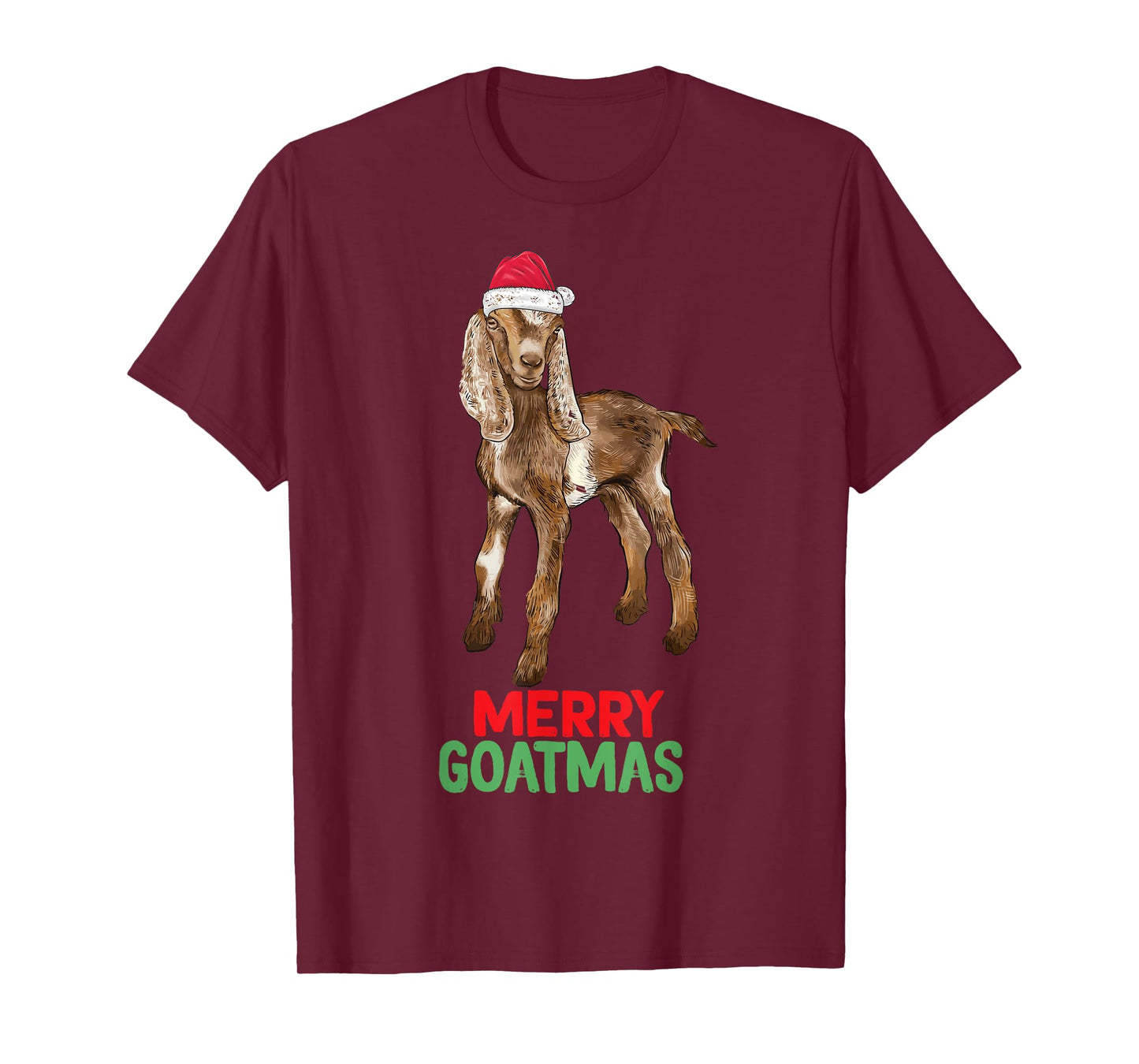 Goat mom tee for men women girls boys Nubian Goat Christmas Merry Goatmas T-Shirt