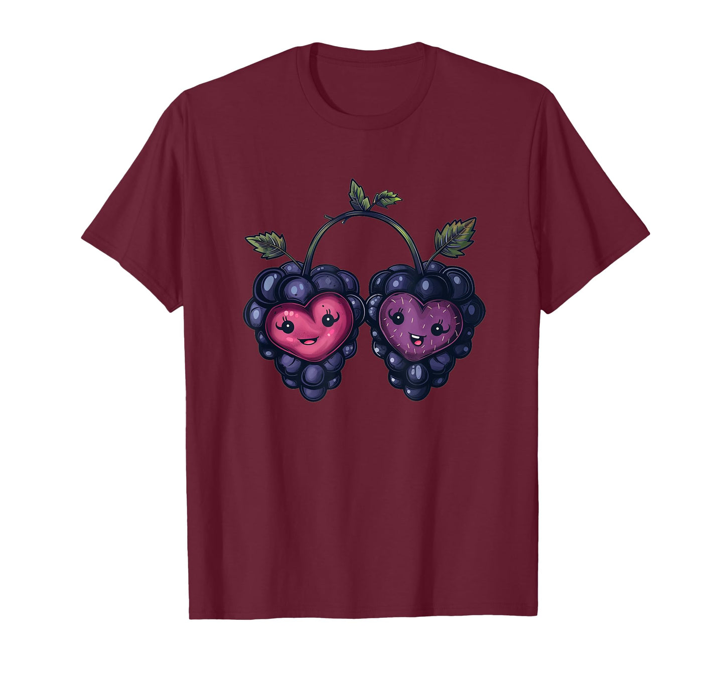 Berry Heart Costume for fruity Couples and Blackberry Lovers T-Shirt