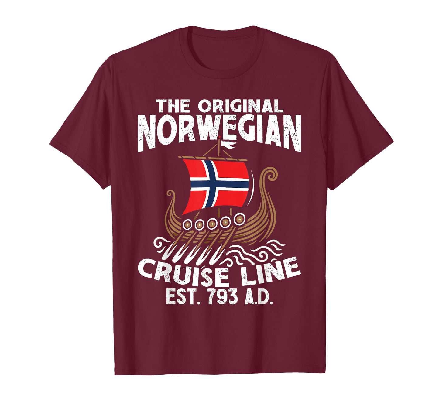 Norway Flag Boat Original Norwegian Cruise Line T-Shirt