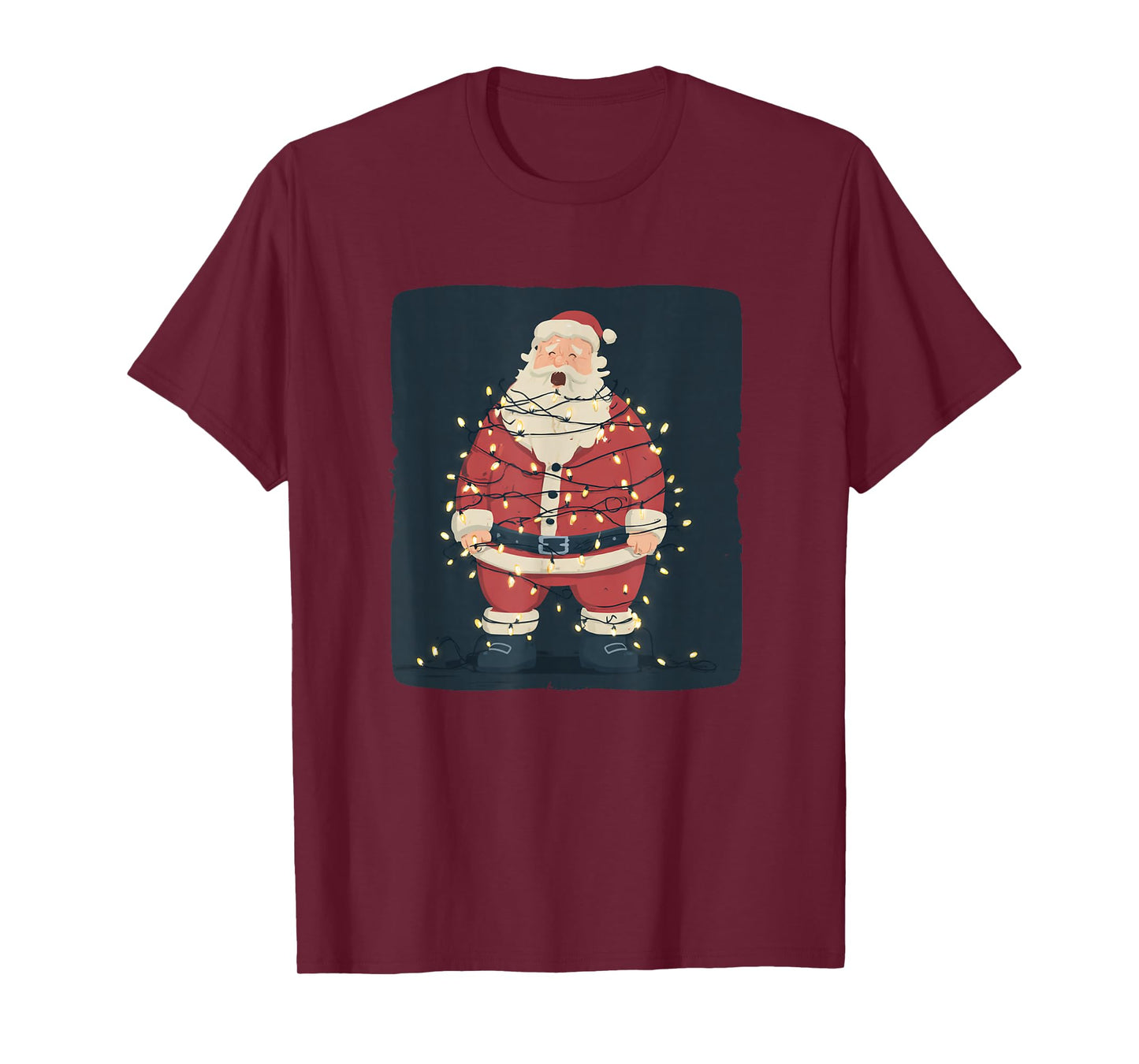 Amazing Santa Claus in Festive Lights for Boys and Girls T-Shirt