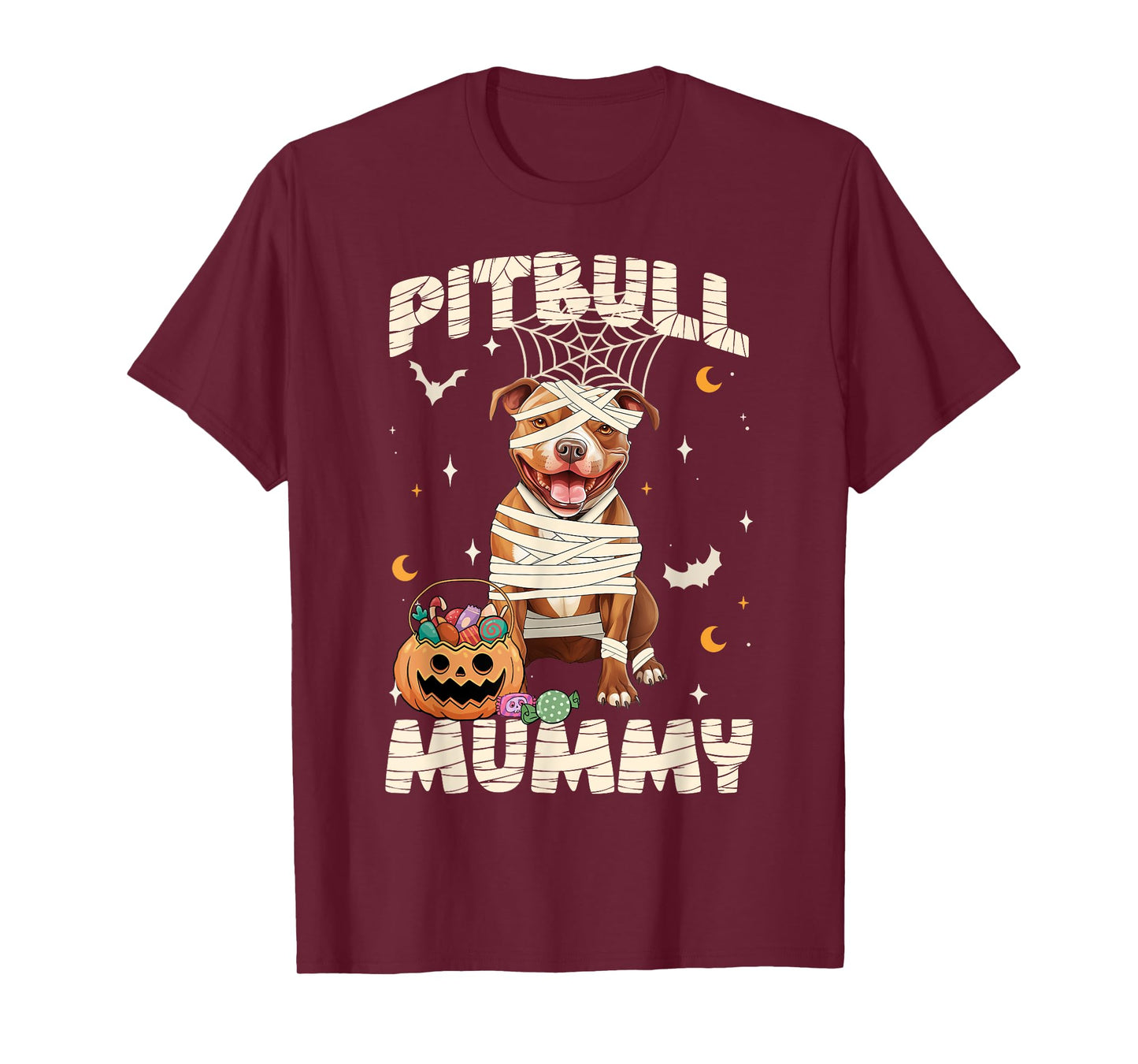 Halloween Costume Pitbull Lover Mummy Dog Owner Men Women T-Shirt