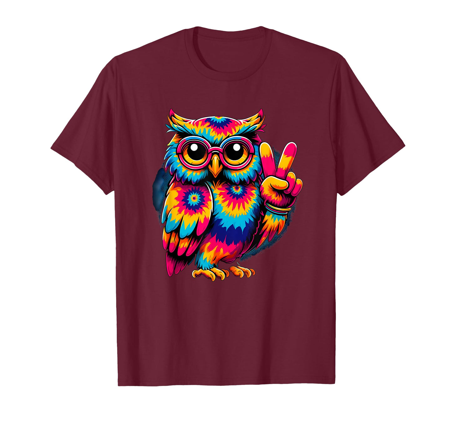 Peace Sign Tie Dye Owl T-Shirt