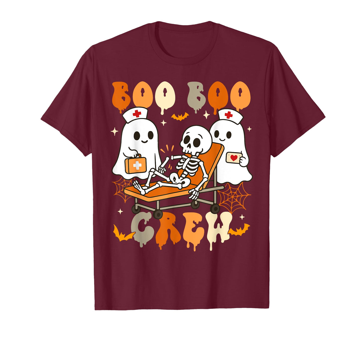 Halloween Nurse Boo Boo Crew Ghost Doctor Paramedic Nursing T-Shirt