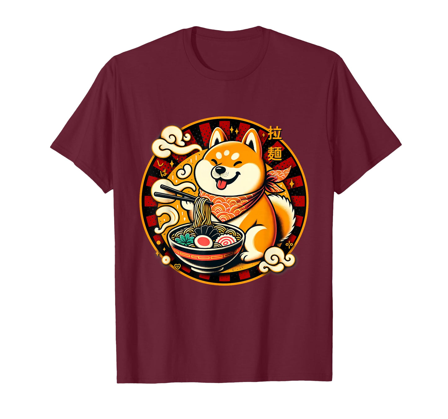 Shiba Ramen Bowl Japanese Love Noodles Cute Dog Inu Kawaii T-Shirt