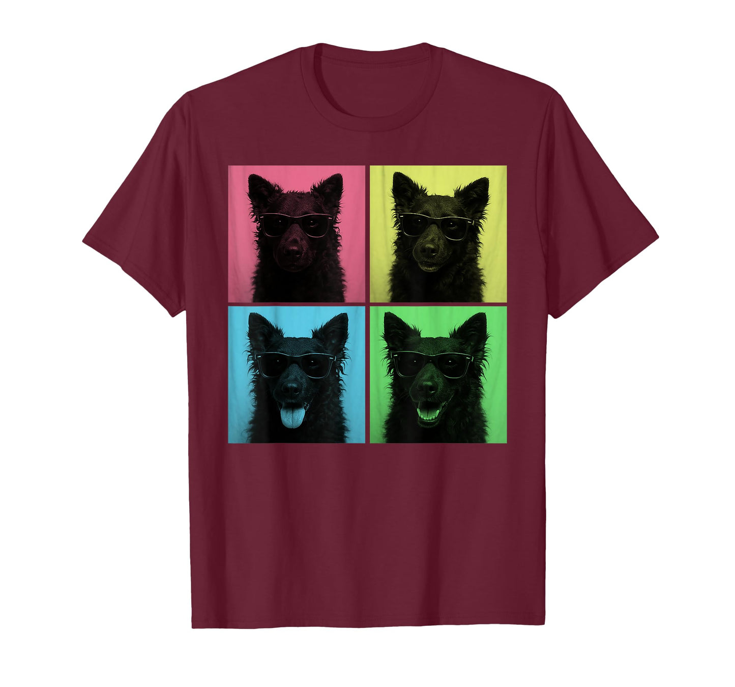 Mudi Dog Pop Art Funny Dog Lover Photo Booth T-Shirt