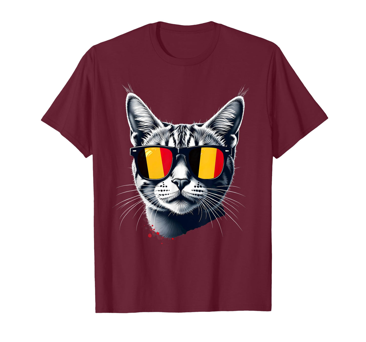 Patriotic Belgium Tabby Cat Belgian Flag T-Shirt