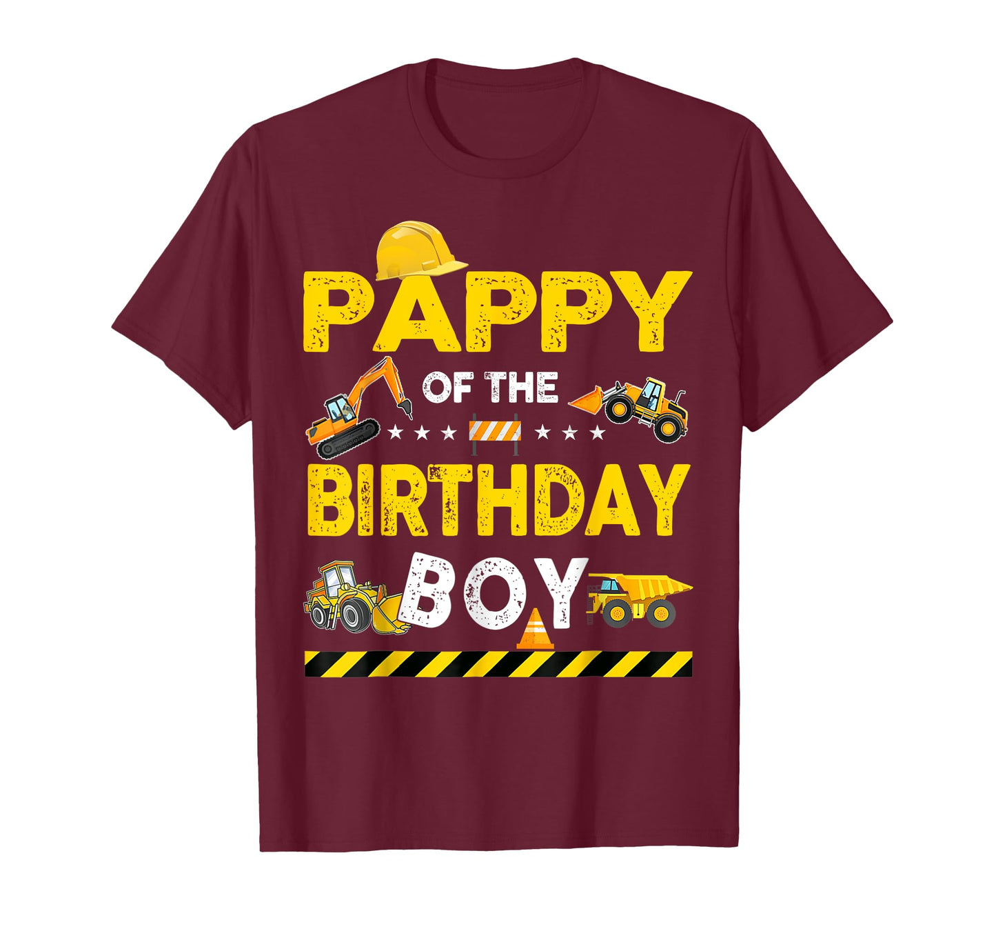 Pappy Of The Birthday Boy Construction Worker Birthday T-Shirt