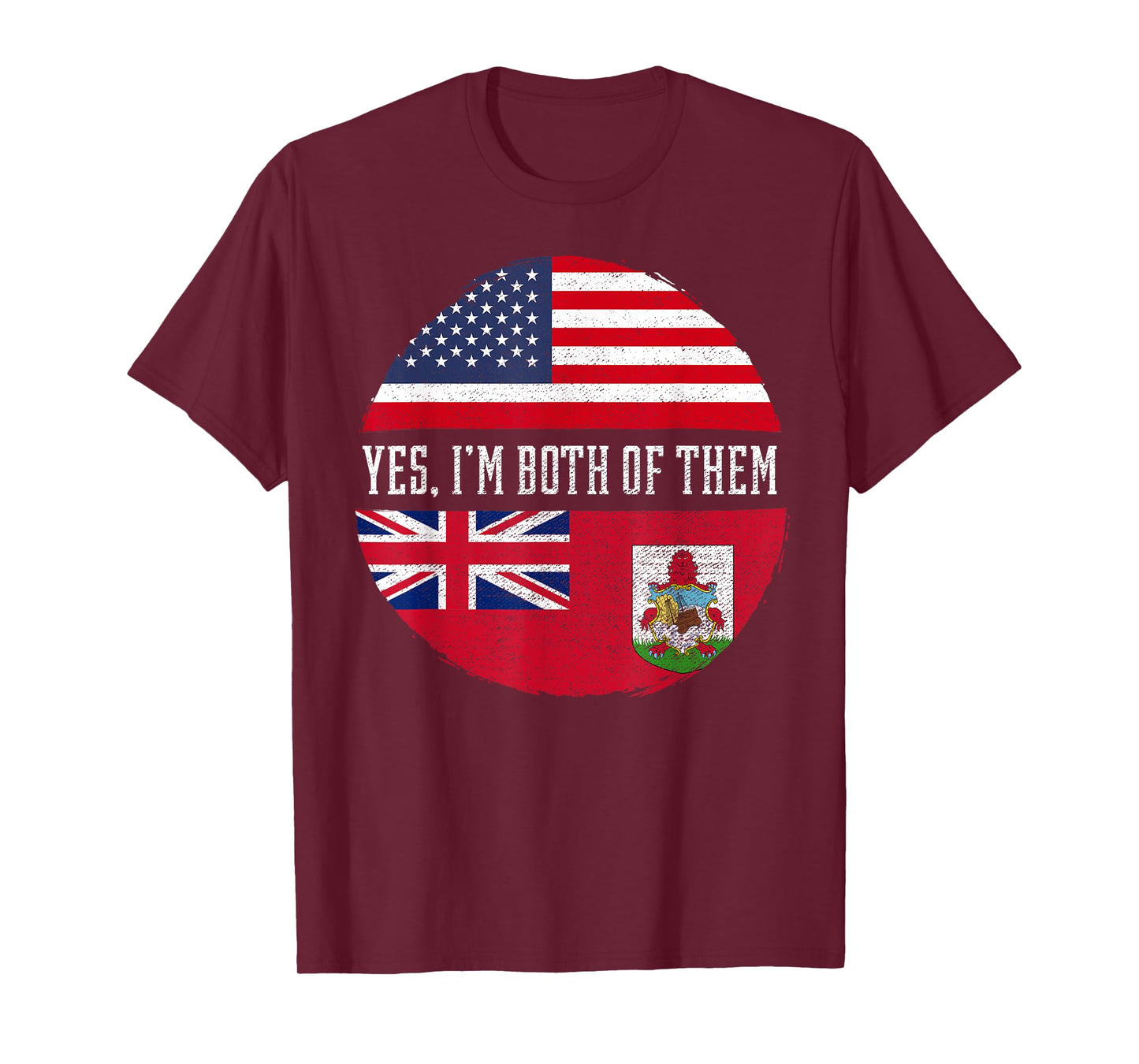 Half American Half Bermudian USA Flag Bermuda Heritage DNA T-Shirt