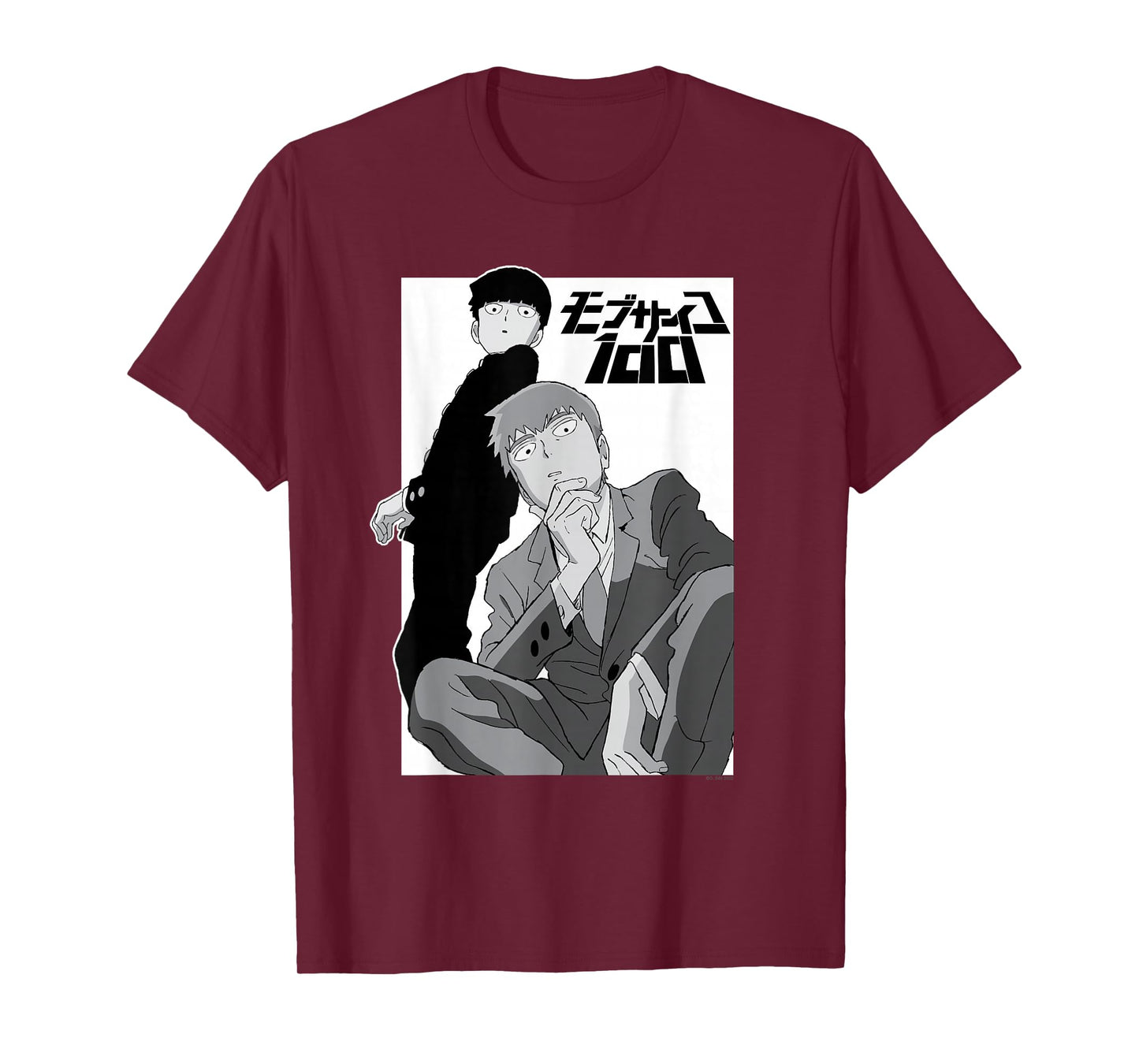 Mob Psycho 100 Black and White Shigeo and Arataka Anime T-Shirt