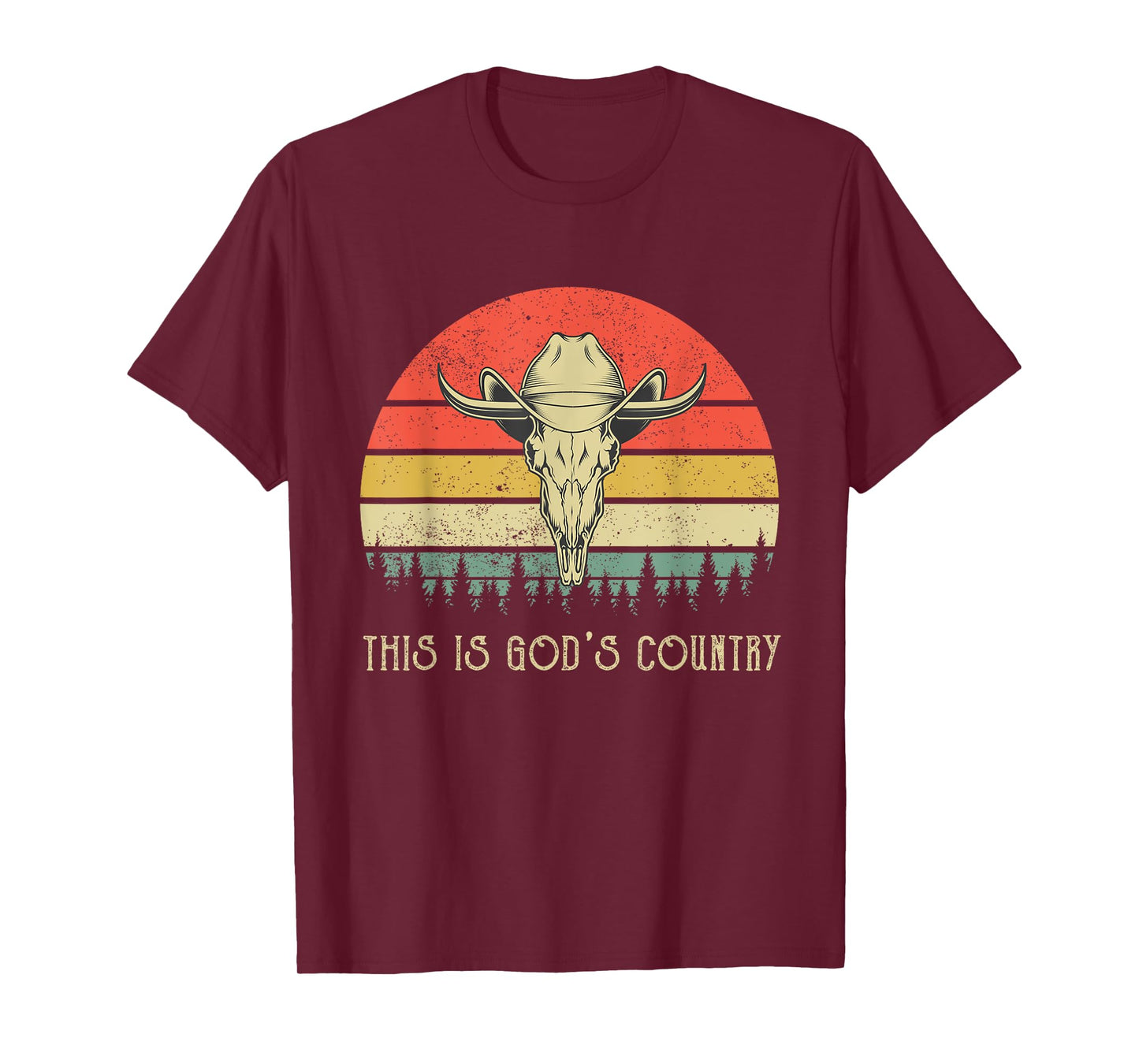 This Is God's Music Country Outfit Bull Skulls Western Howdy T-Shirt