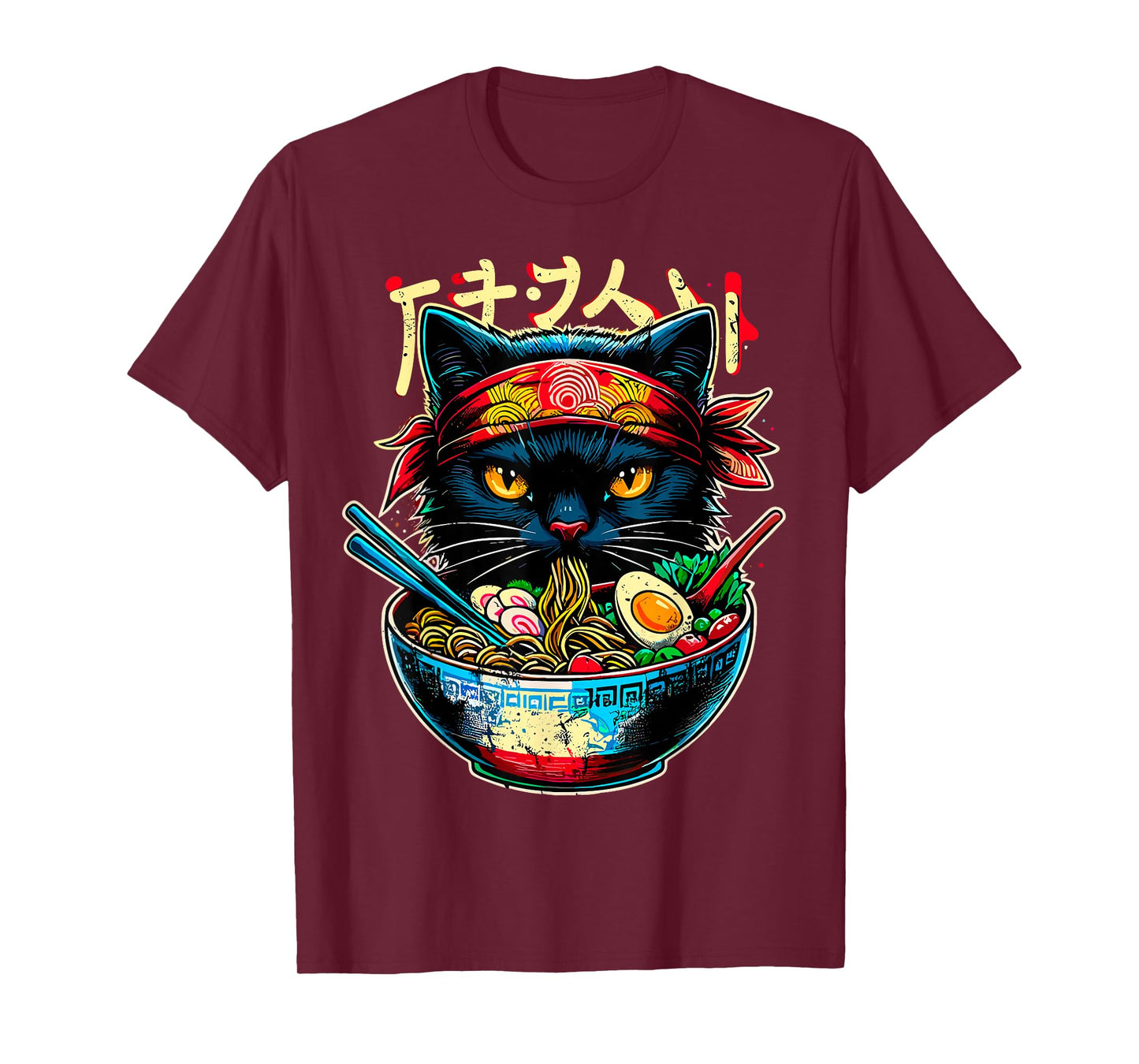 Cat Ramen Noodle Japanese Anime Kawaii Cats T-Shirt