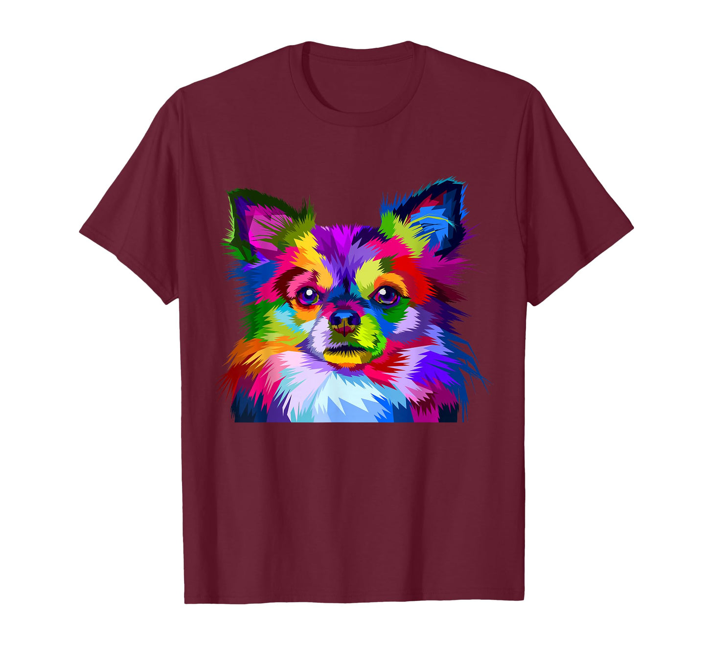 Long Hair Chihuahua Pop Art Portrait Art for Dog Owners T-Shirt