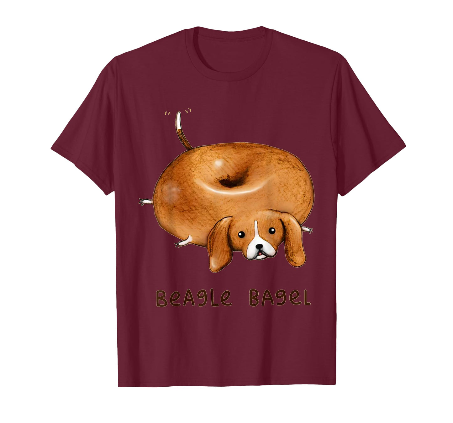 Beagle Bagel - Funny Cute Dog T-Shirt for Men Women Kids
